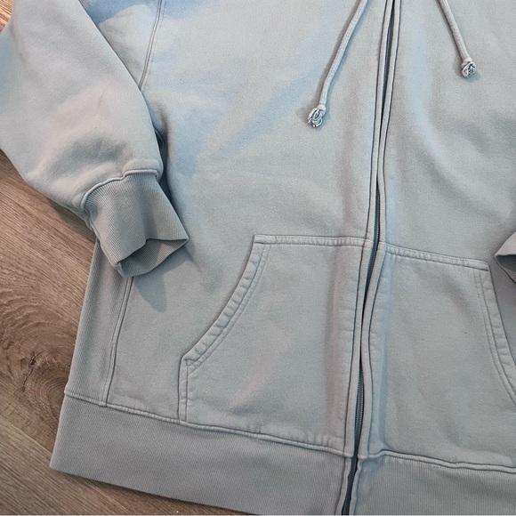 Aritzia TNA COZY Mega Zip Oversized Baby Blue Hoodie - Picture 10 of 10